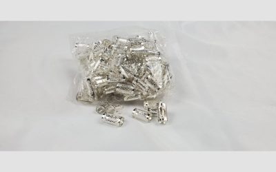 Silver hair clips for braids (10 pics)